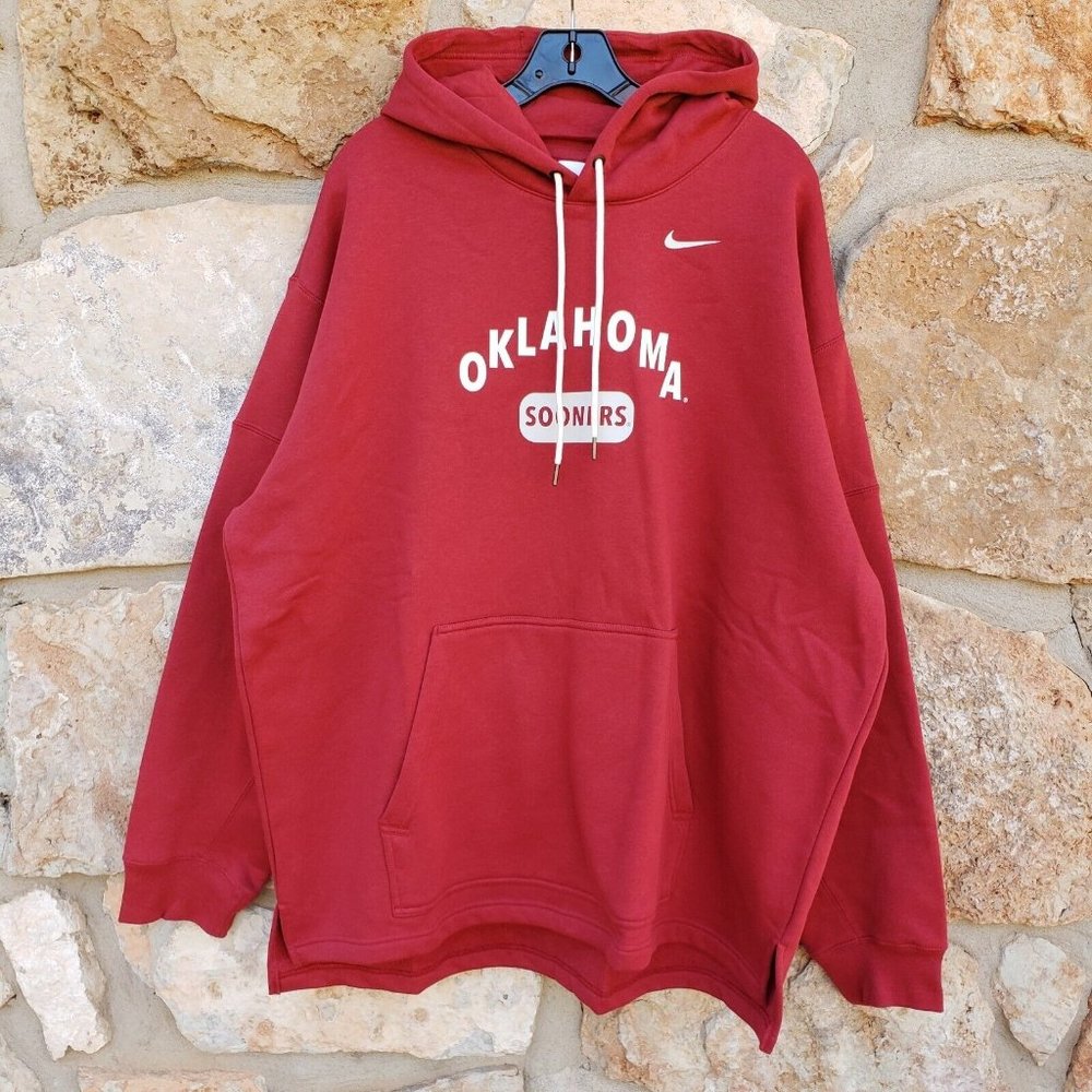 Nike Campus Collection Oklahoma Sooners Team Hoodie Mens Size XL Crimson Boomer